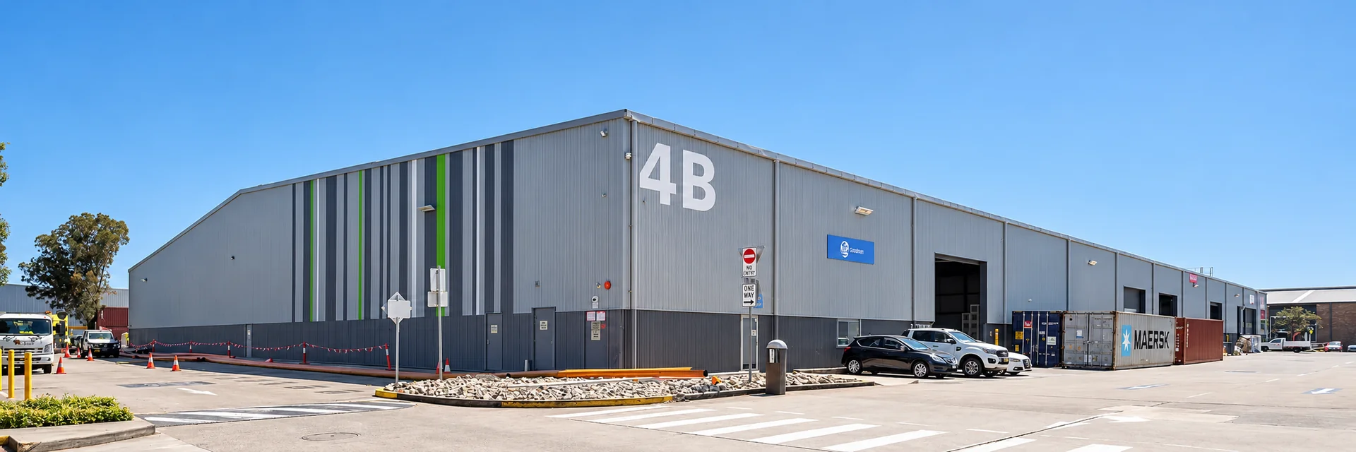 Exterior of the Super Cargo Logistics warehouse, unit 4B in Botany, Sydney
